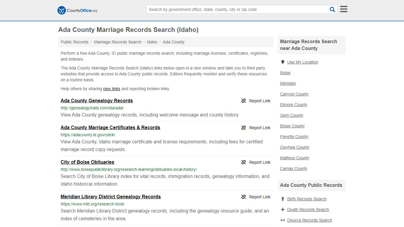 Marriage Records Search - Ada County, ID (Marriage ...